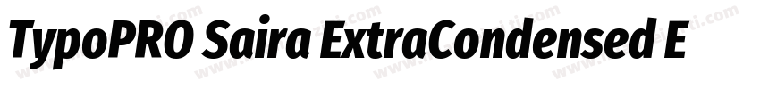 TypoPRO Saira ExtraCondensed ExtraB字体转换
